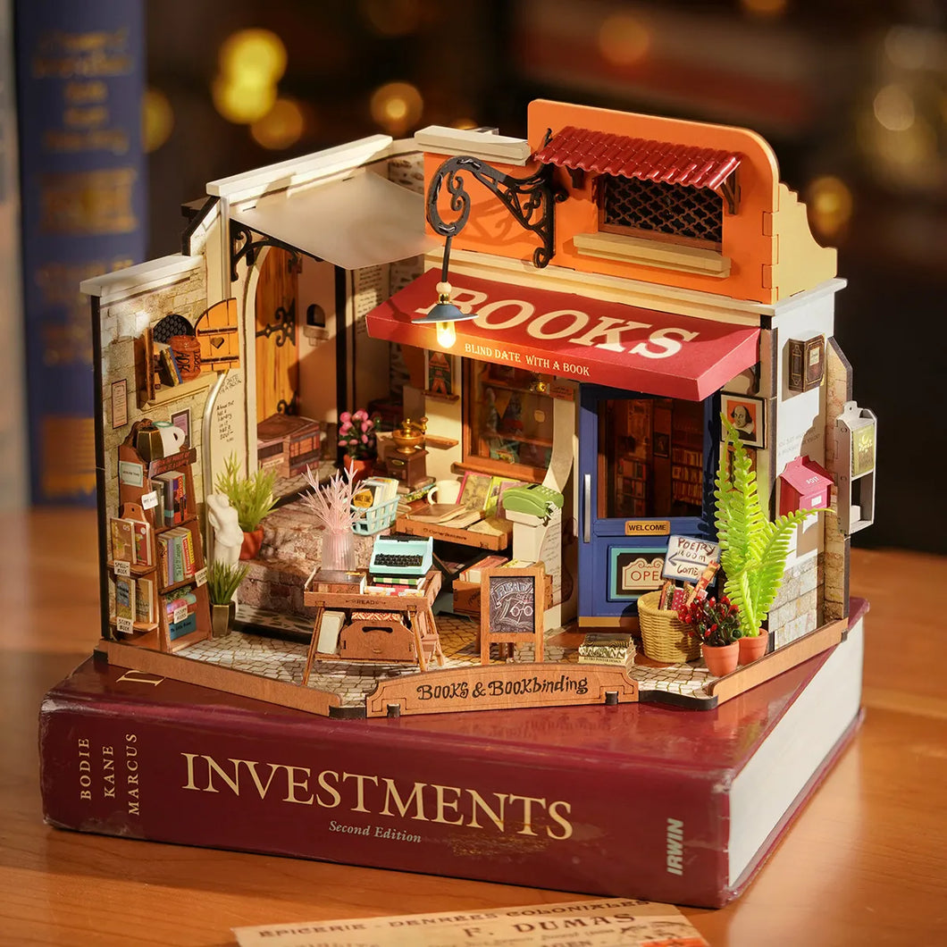 Rolife DIY Miniature House Corner Bookstore DG164