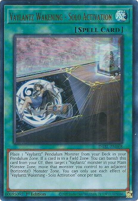 Vaylantz Wakening - Solo Activation - Yugioh - Spell Card