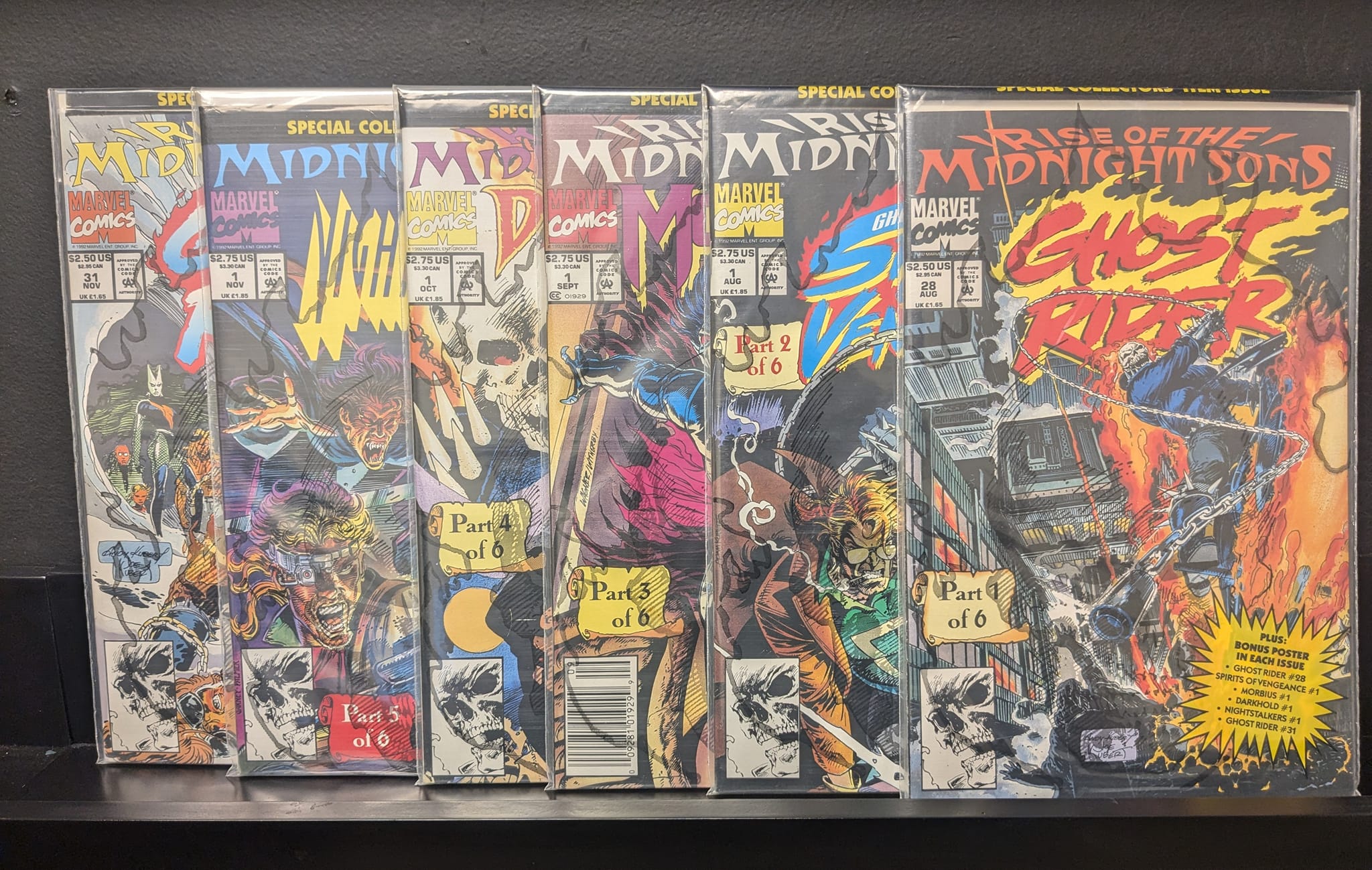 Rise of the Midnight Sons 1-6 w/ Original Polybags