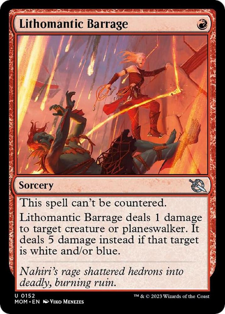 Lithomantic Barrage - Red - Staple