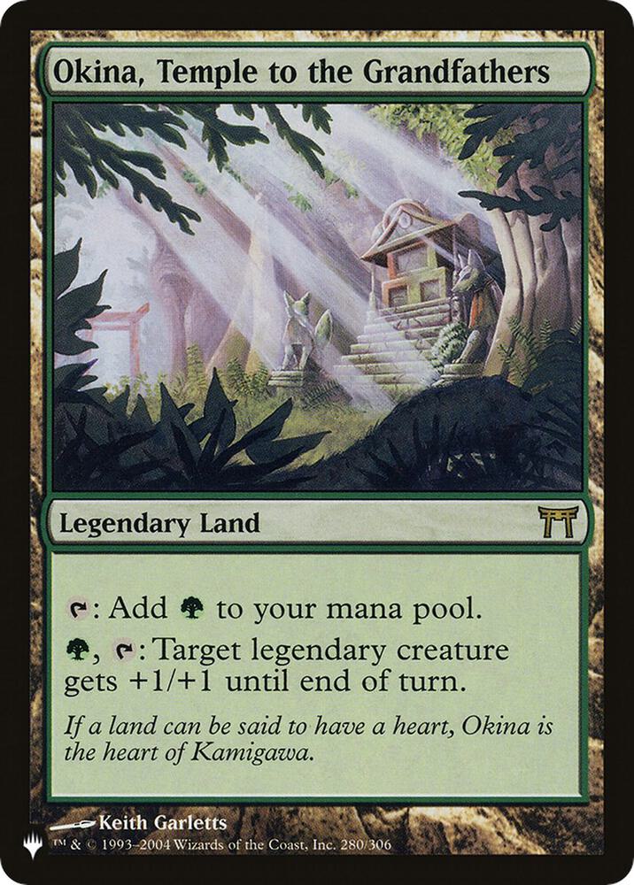 Okina, Temple to the Grandfathers - Land