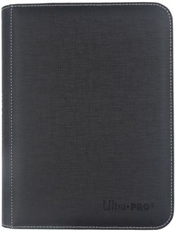 Ultra Pro: (4Pkt) Pro Binder: Toploader Zippered: Black