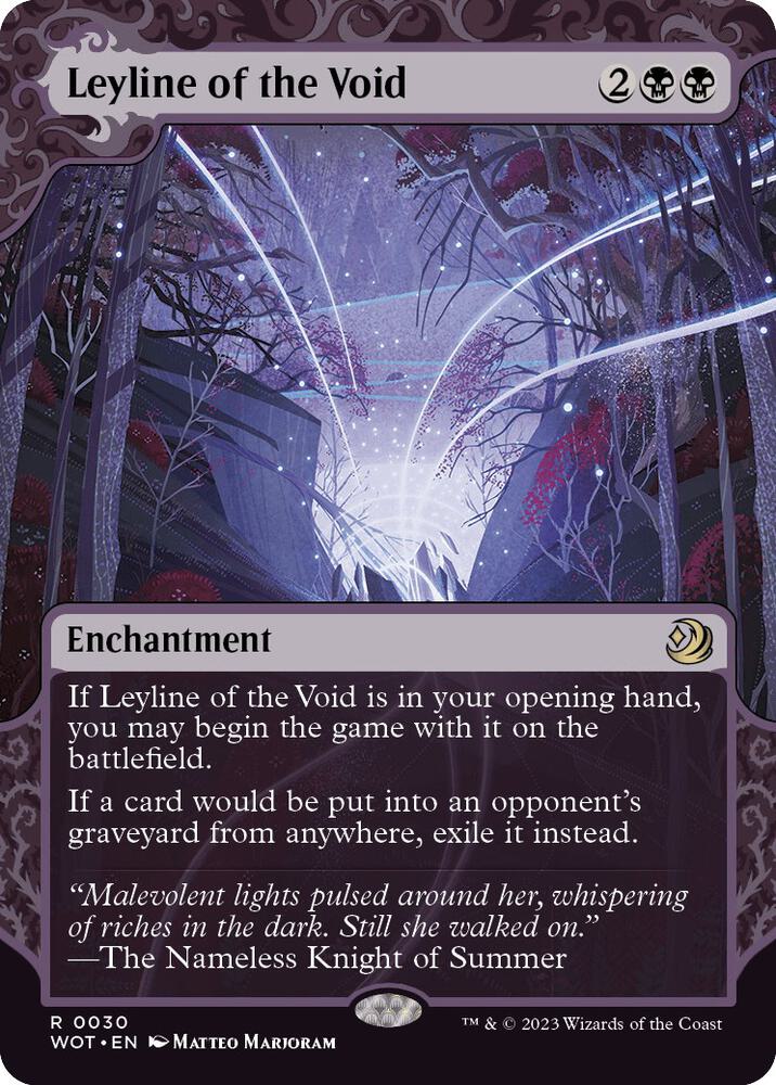 if this card is in your opening hand mtg Leyline of the Void