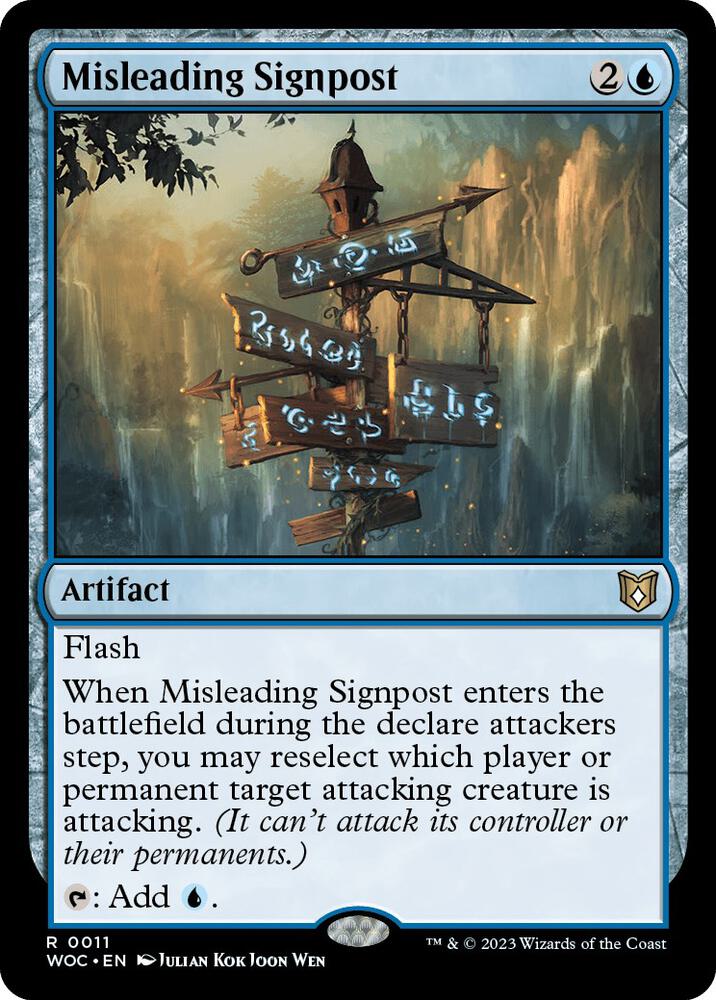 Misleading Signpost - Blue/Artifact