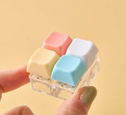 Pastel/Clear LED Tetris  Clicker Keyboard Keycap Keychain