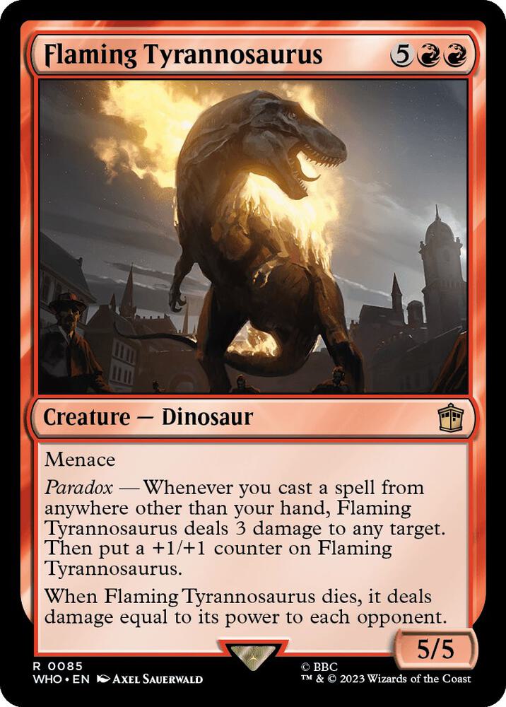 Flaming Tyrannosaurus - Red