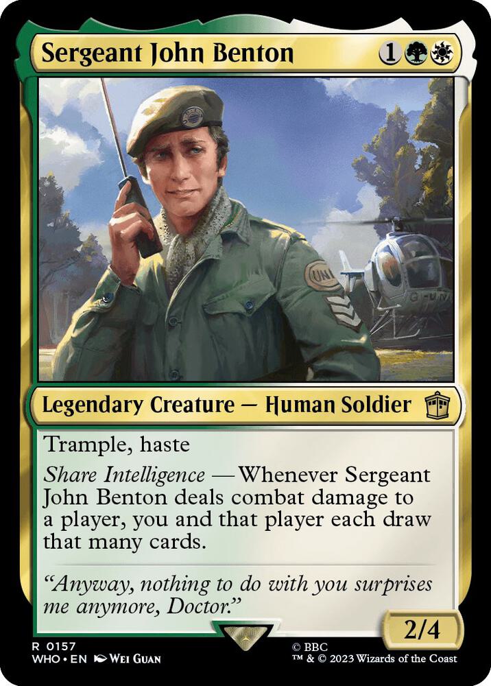 Sergeant John Benton - Green/White