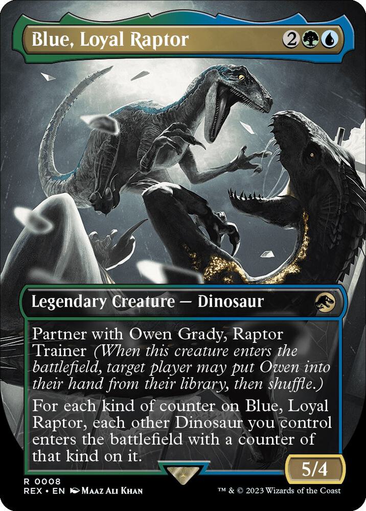 Blue, Loyal Raptor - Green/Blue