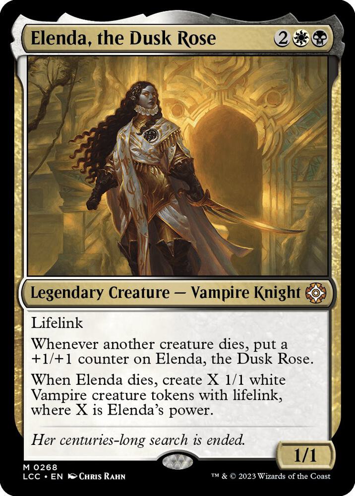 Elenda, the Dusk Rose - White/Black