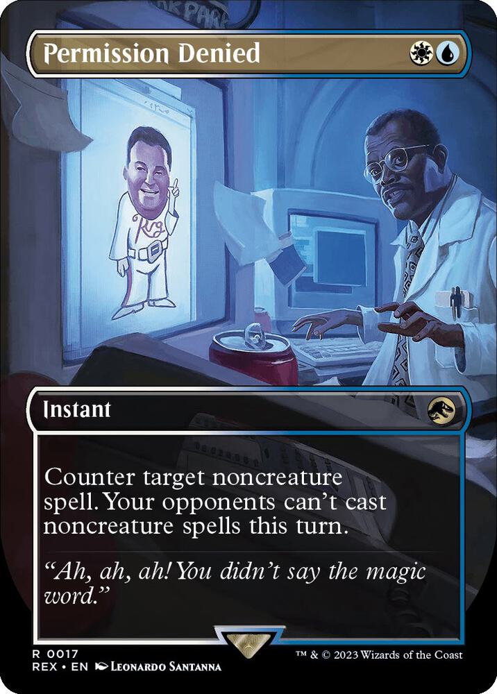 Permission Denied - White / Blue