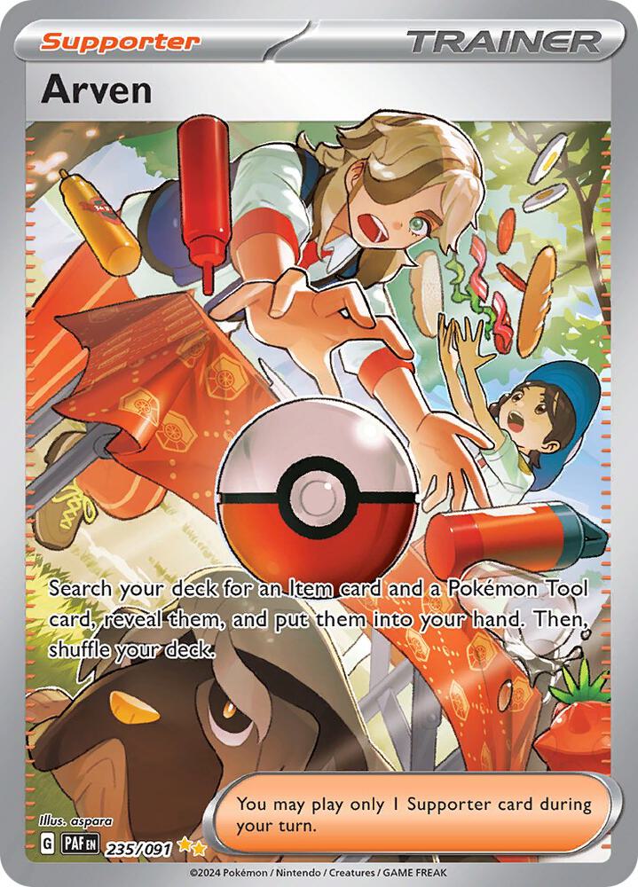 pokemon supporter cards Arven - Trainer