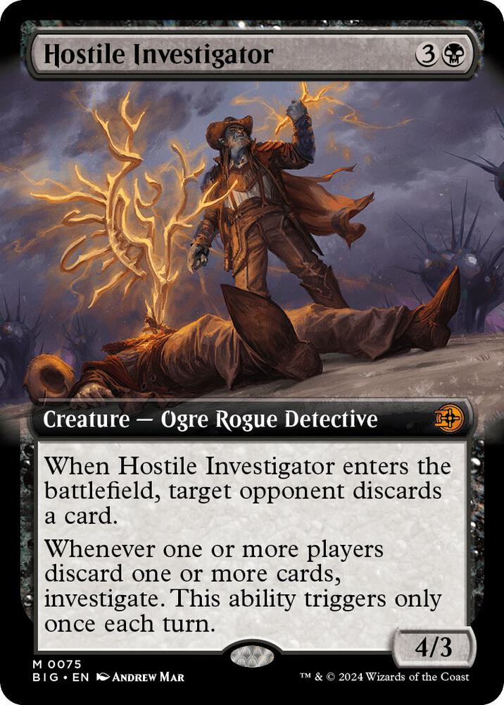 Hostile Investigator - Creature - Ogre Rogue Detective - Black