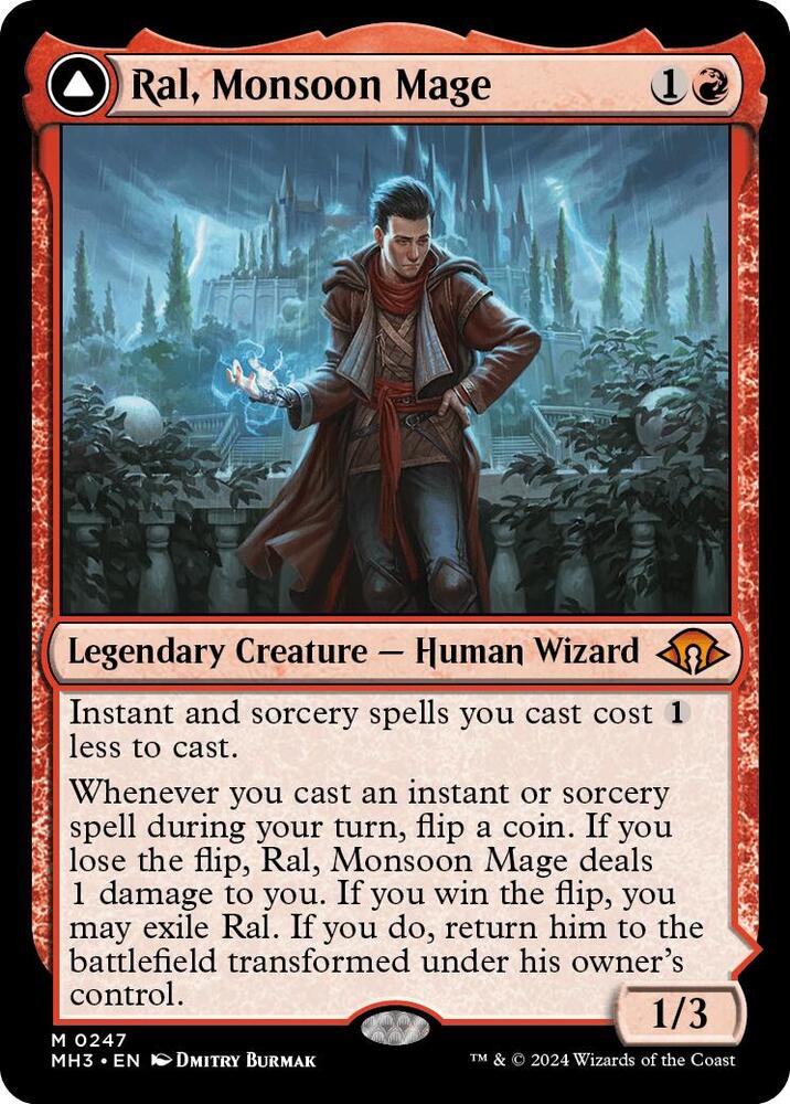 Ral, Monsoon Mage // Ral, Leyline Prodigy - Legendary Creature - Human Wizard - RED - BLUE