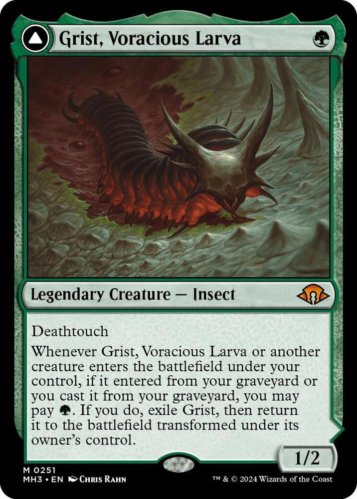 Grist, Voracious Larva // Grist, the Plague Swarm - Green
