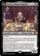 Load image into Gallery viewer, Sorin of House Markov - Legendary Creature - Human Noble - Black // Sorin, Ravenous Neonate - Legendary Planeswalker - Sorin
