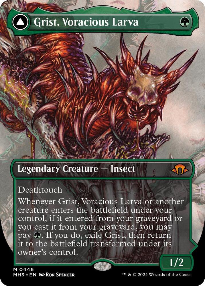 Grist, Voracious Larva // Grist, the Plague Swarm - Green