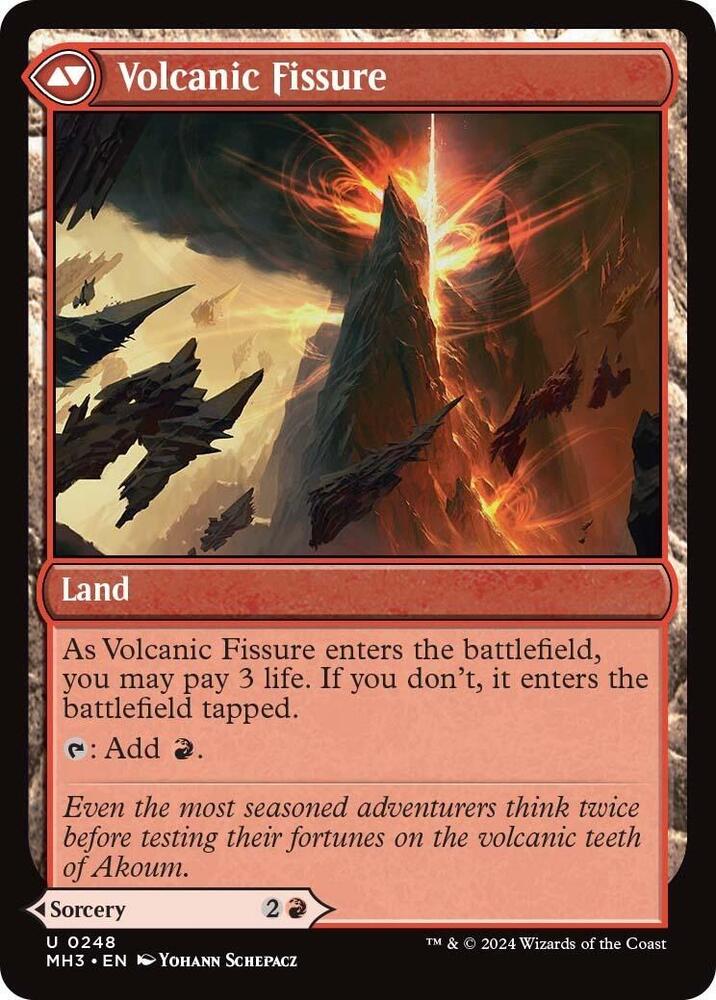 Sundering Eruption / Volcanic Fissure - Red