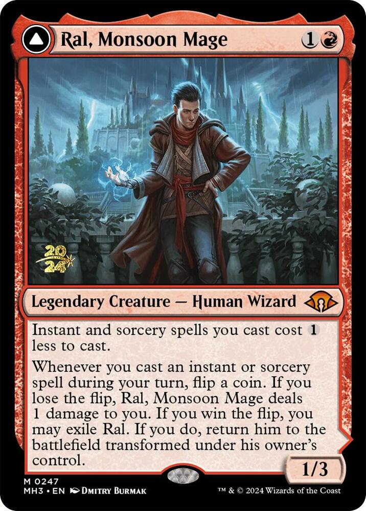 Ral, Monsoon Mage // Ral, Leyline Prodigy - Legendary Creature - Human Wizard - RED - BLUE