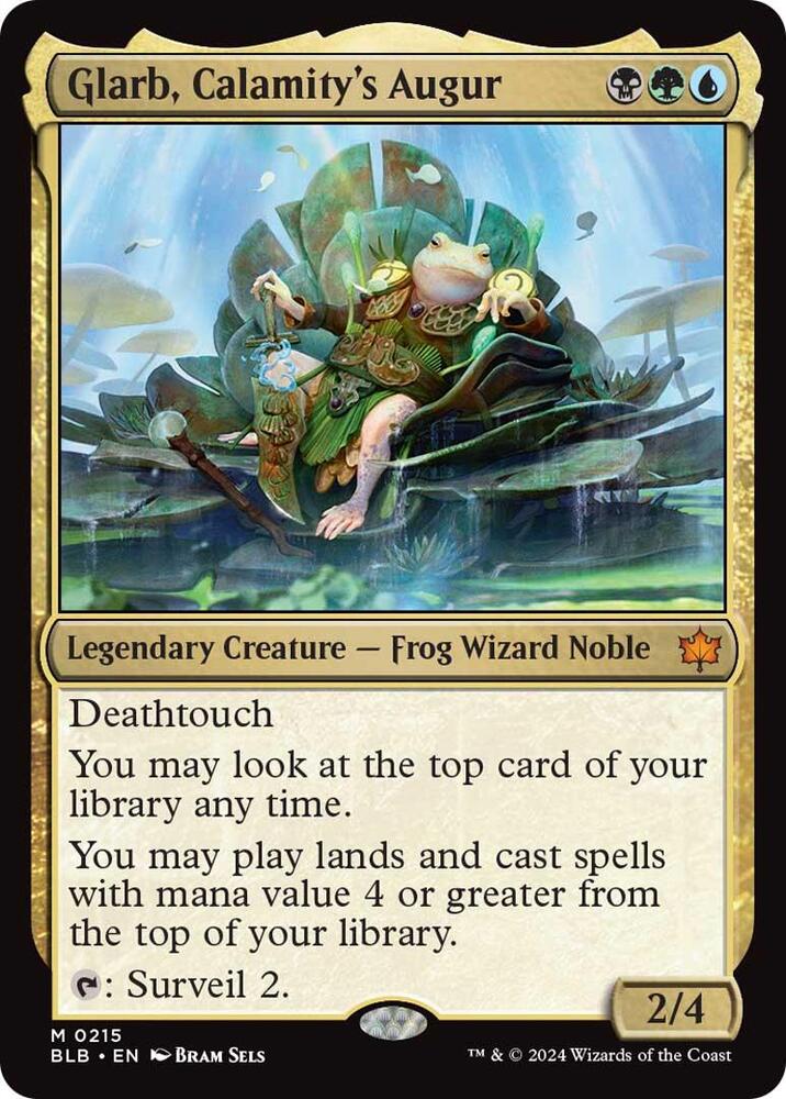 Glarb, Calamity's Augur - Legendary Creature - Frog Wizard Noble - Multicolor
