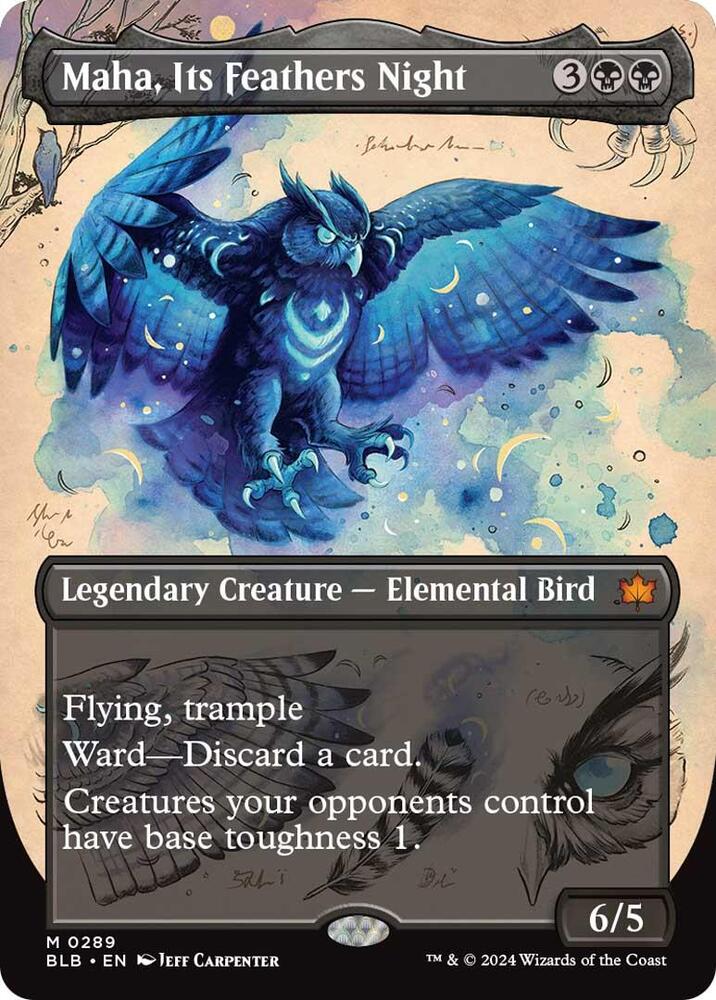 Maha, Its Feathers Night - Legendary Creature - Elemental Bird - Black