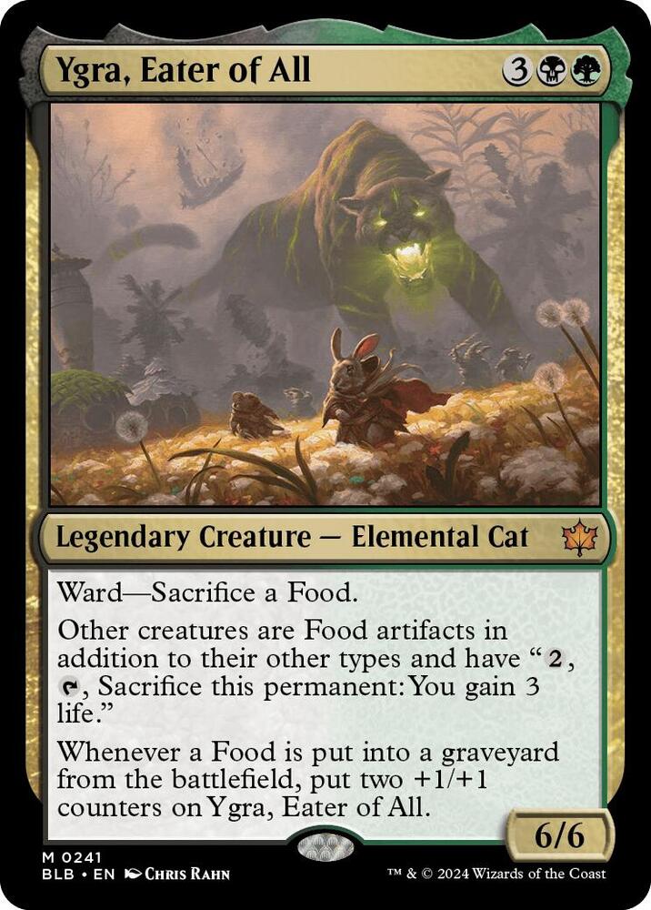 Ygra, Eater of All - Legendary Creature - Elemental Cat - Black - Green