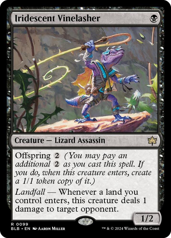 Iridescent Vinelasher - Creature - Lizard Assassin - Black