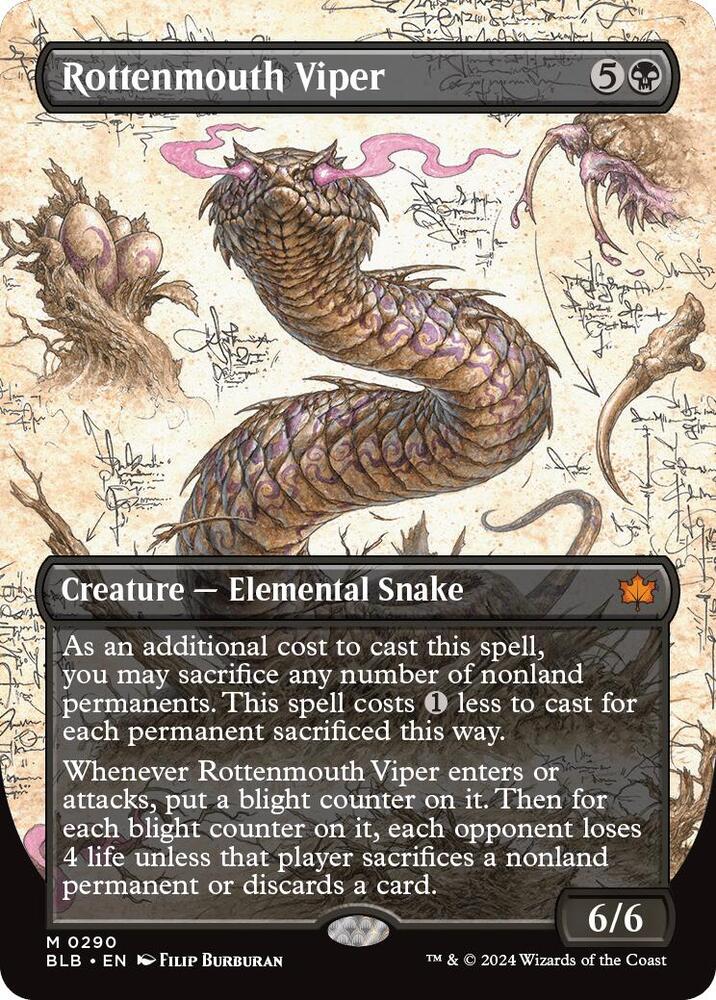 Rottenmouth Viper - Creature - Elemental Snake - Black