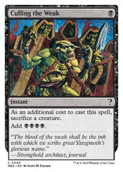 Culling the Weak - Black - Staples