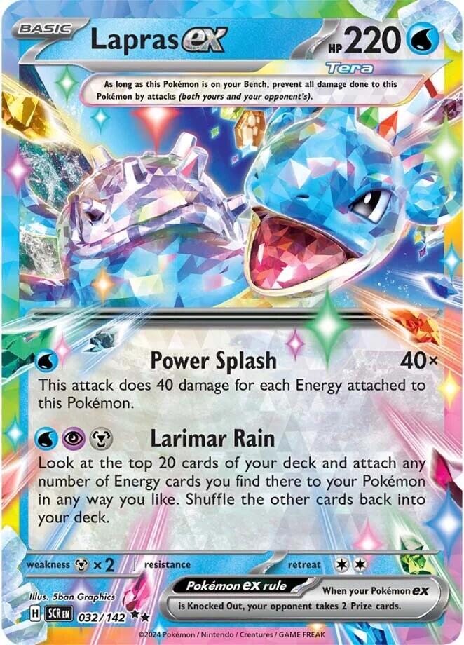 Lapras EX - Water - 032/142 - SV07: Stellar Crown (SV07) Lapras EX - Water - 032/142 - SV07: Stellar Crown (SV07)