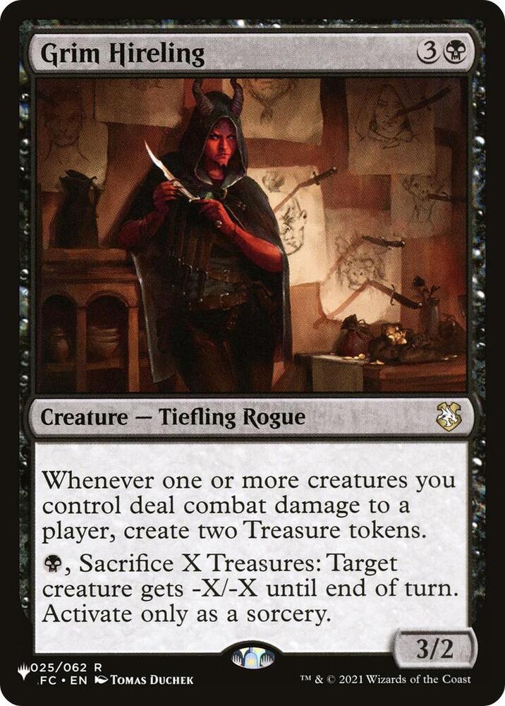 Grim Hireling - Creature - Tiefling Rogue Black