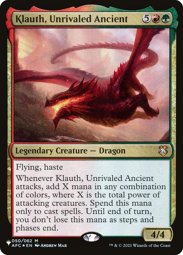 Klauth, Unrivaled Ancient - Red/Green