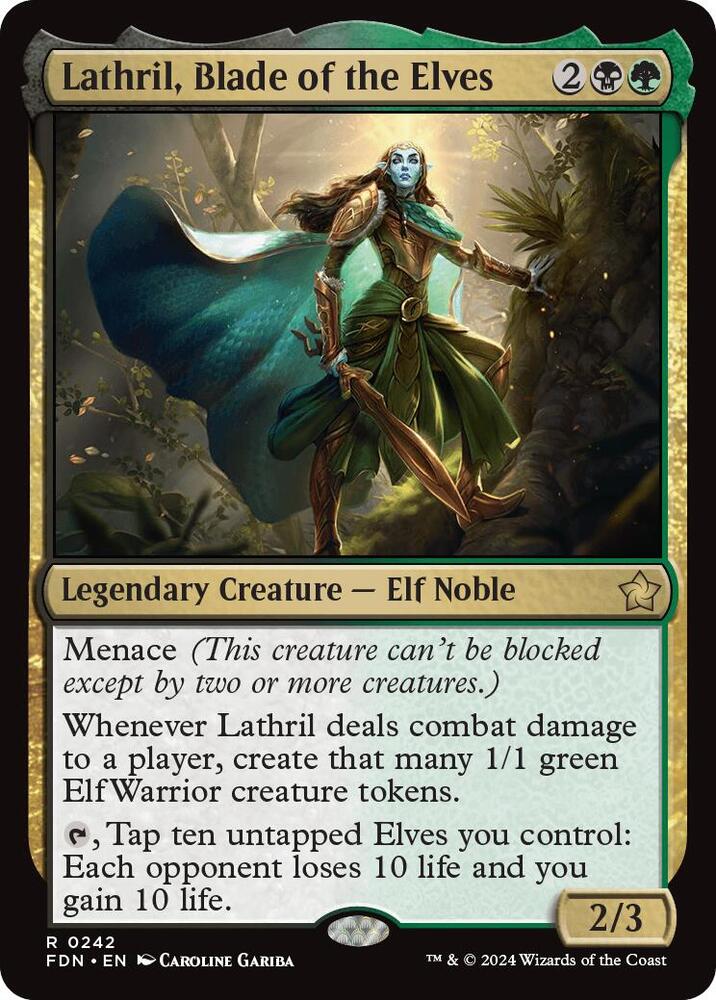 Lathril, Blade of the Elves - Black/Green