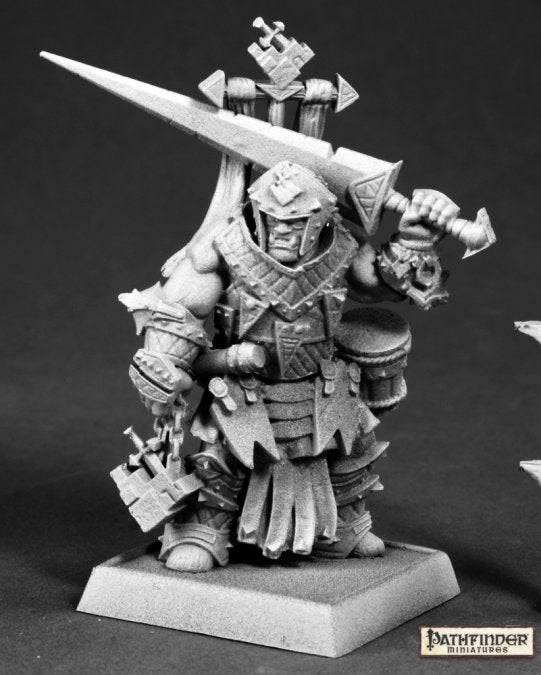 Oloch, Iconic Warpriest Half-Orc Paladin - Reaper Miniatures