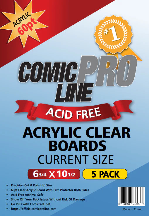Comic Pro Line - Clear Backer Boards - Current