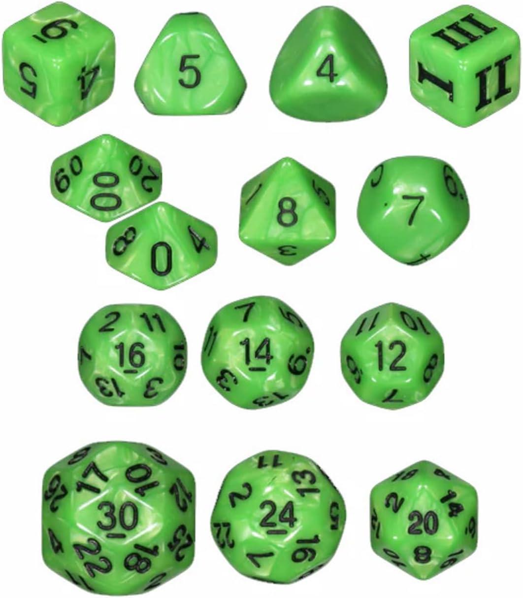 DCC RPG Dice – Venom Bolt Dice Set Unleashed Arcana Dice