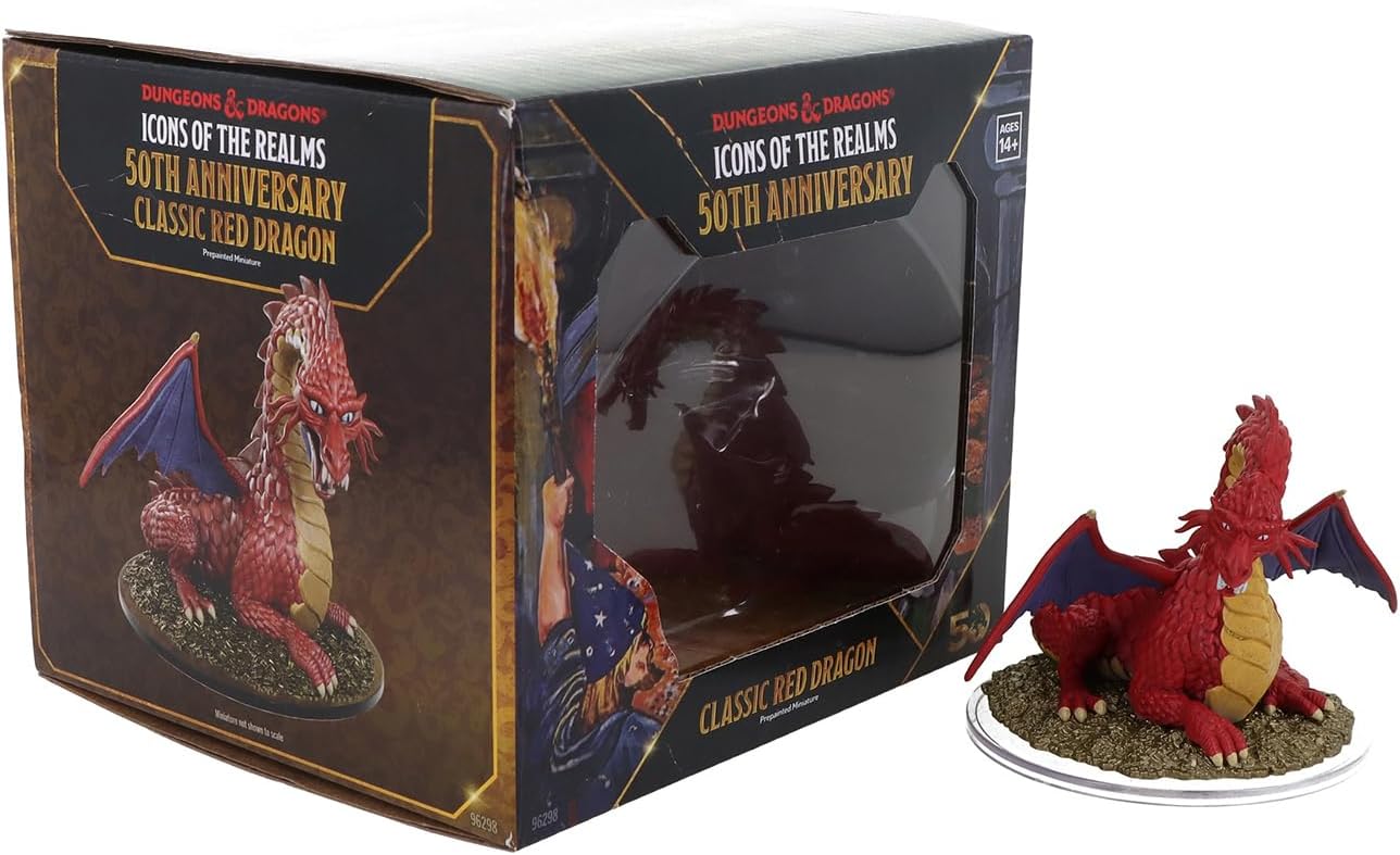 D&D Icons of The Realms: 50th Anniversary - Classic Red Dragon
