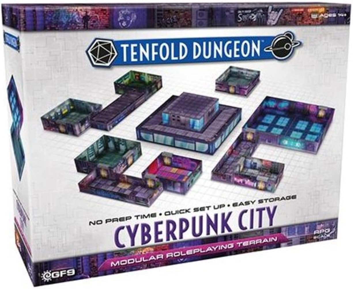 Tenfold Dungeon Cyberpunk City Modular Roleplaying Terrain Set