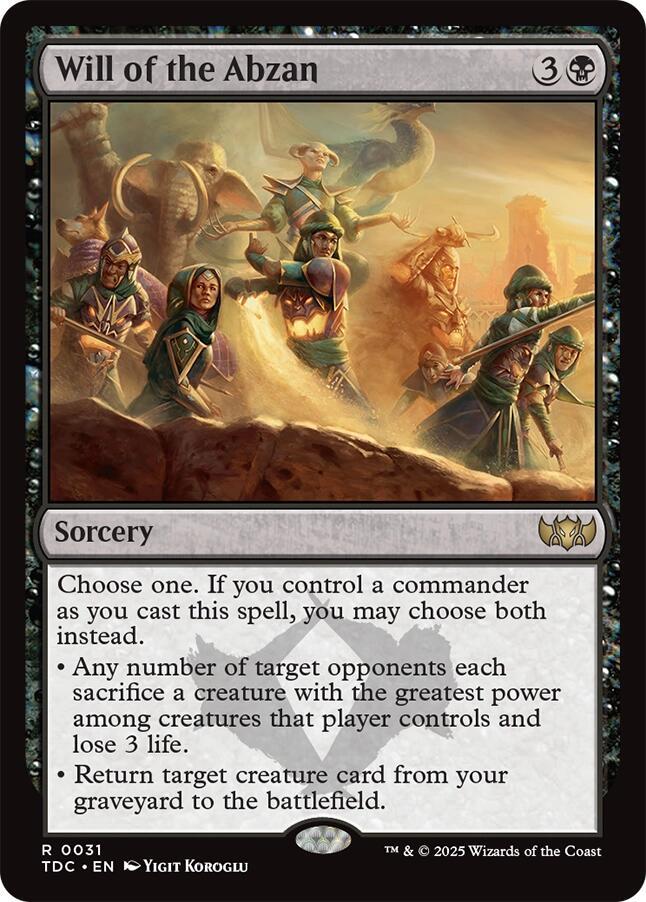 Will of the Abzan - Black