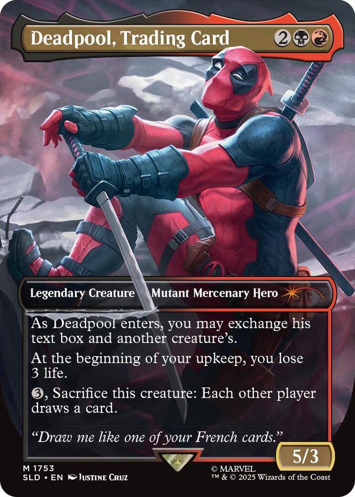 Deadpool, Trading Card - Black/Red