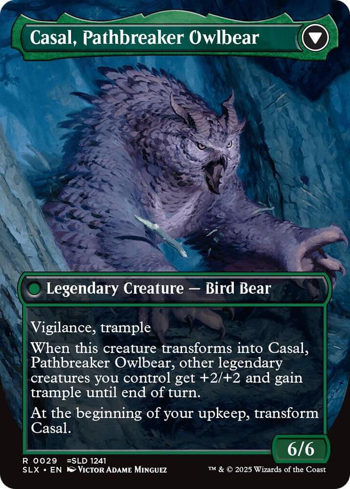 Casal, Lurkwood Pathfinder // Casal, Pathbreaker Owlbear - Green