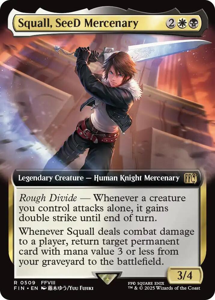 Squall, SeeD Mercenary - White/Black