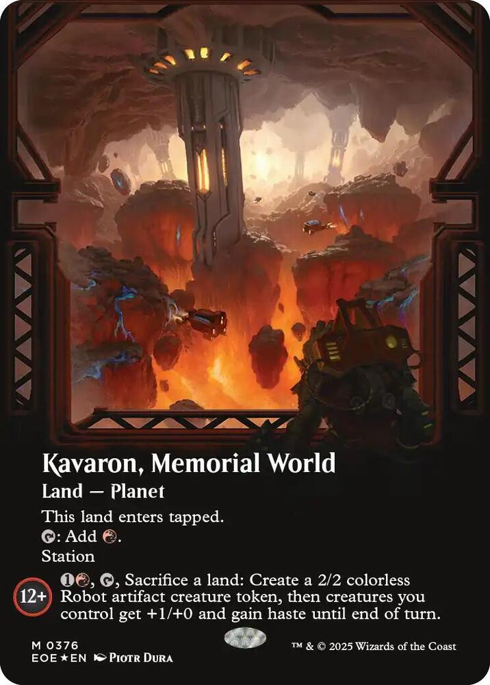 Kavaron, Memorial World - Land