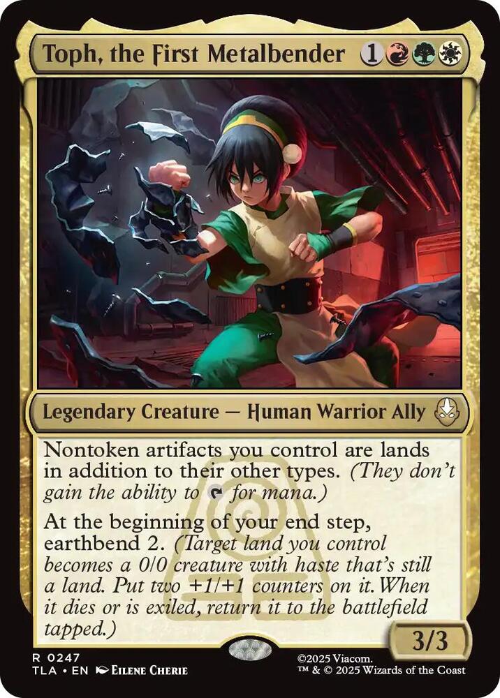 Toph, the First Metalbender - Red/Green/White