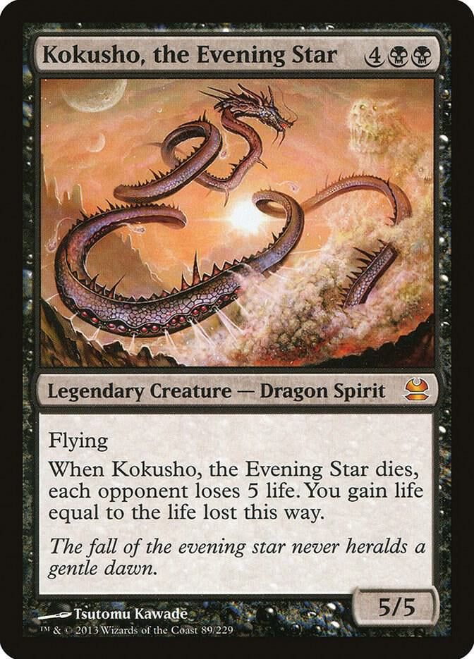Kokusho, the Evening Star - Legendary Creature - Dragon Spirit - Black