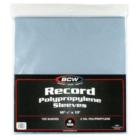 BCW 33 RPM Record Sleeves -- Polypropylene -- Pack of 100