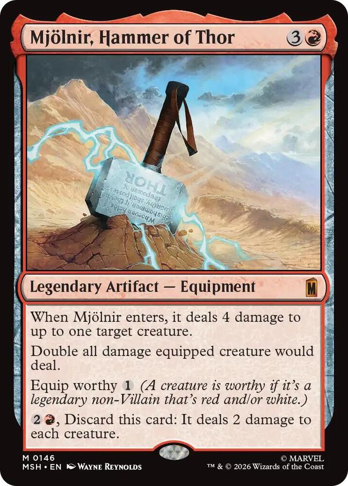 Mjolnir, Hammer of Thor - Red