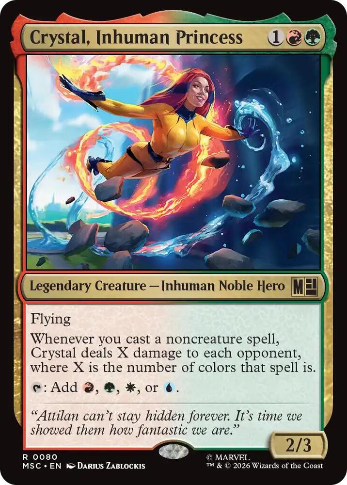 Crystal, Inhuman Princess - Red/Green
