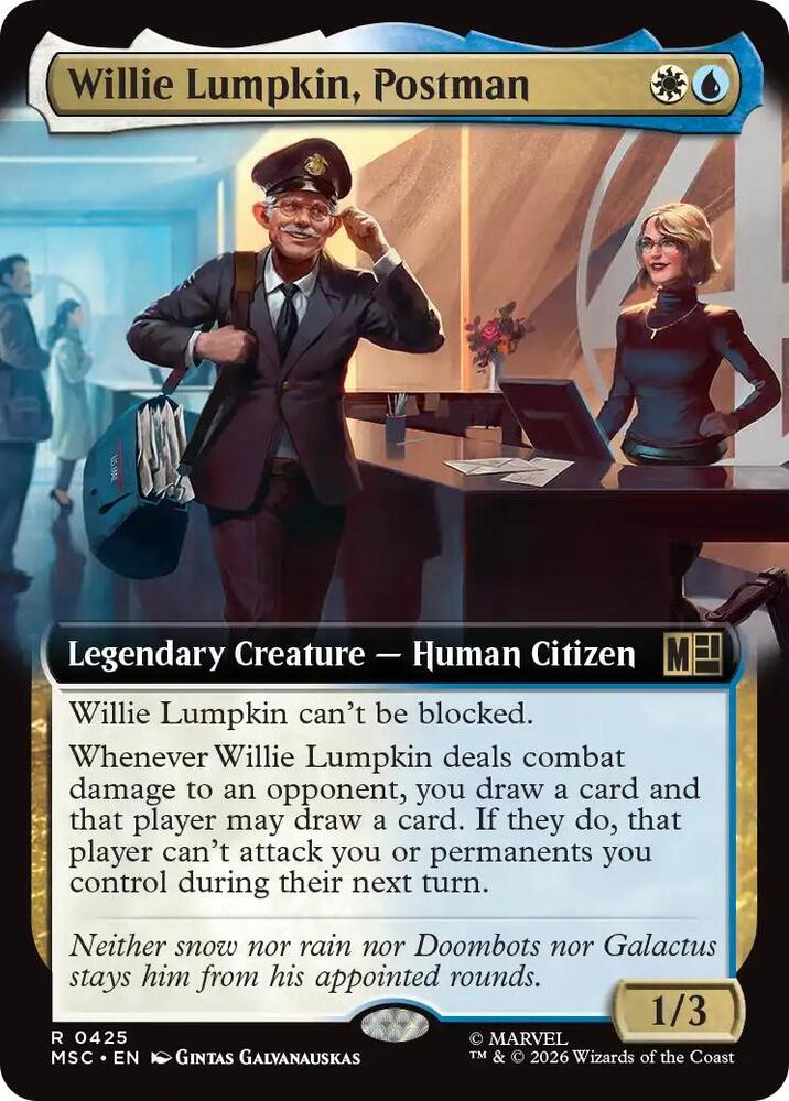 Willie Lumpkin, Postman - White/Blue