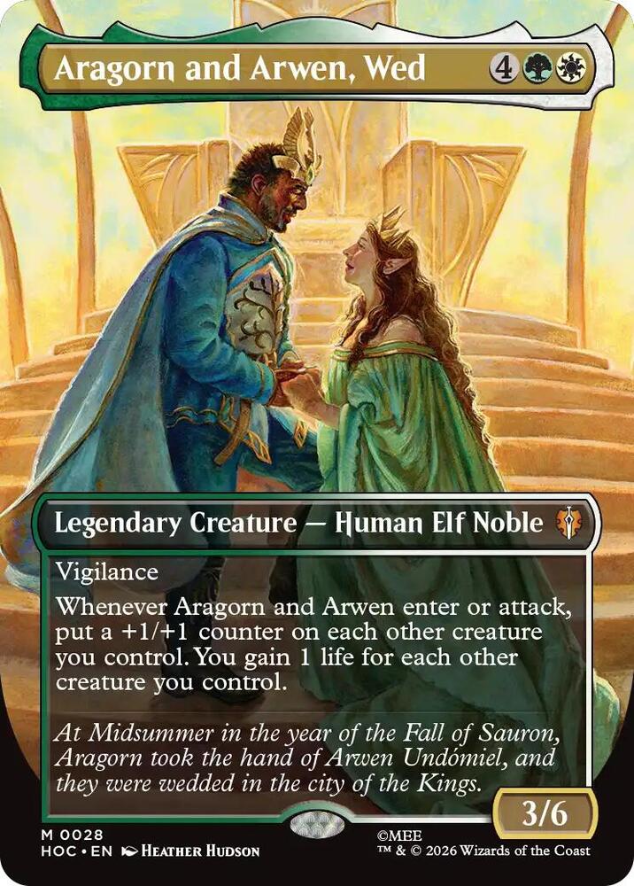 Aragorn and Arwen, Wed - Green/White