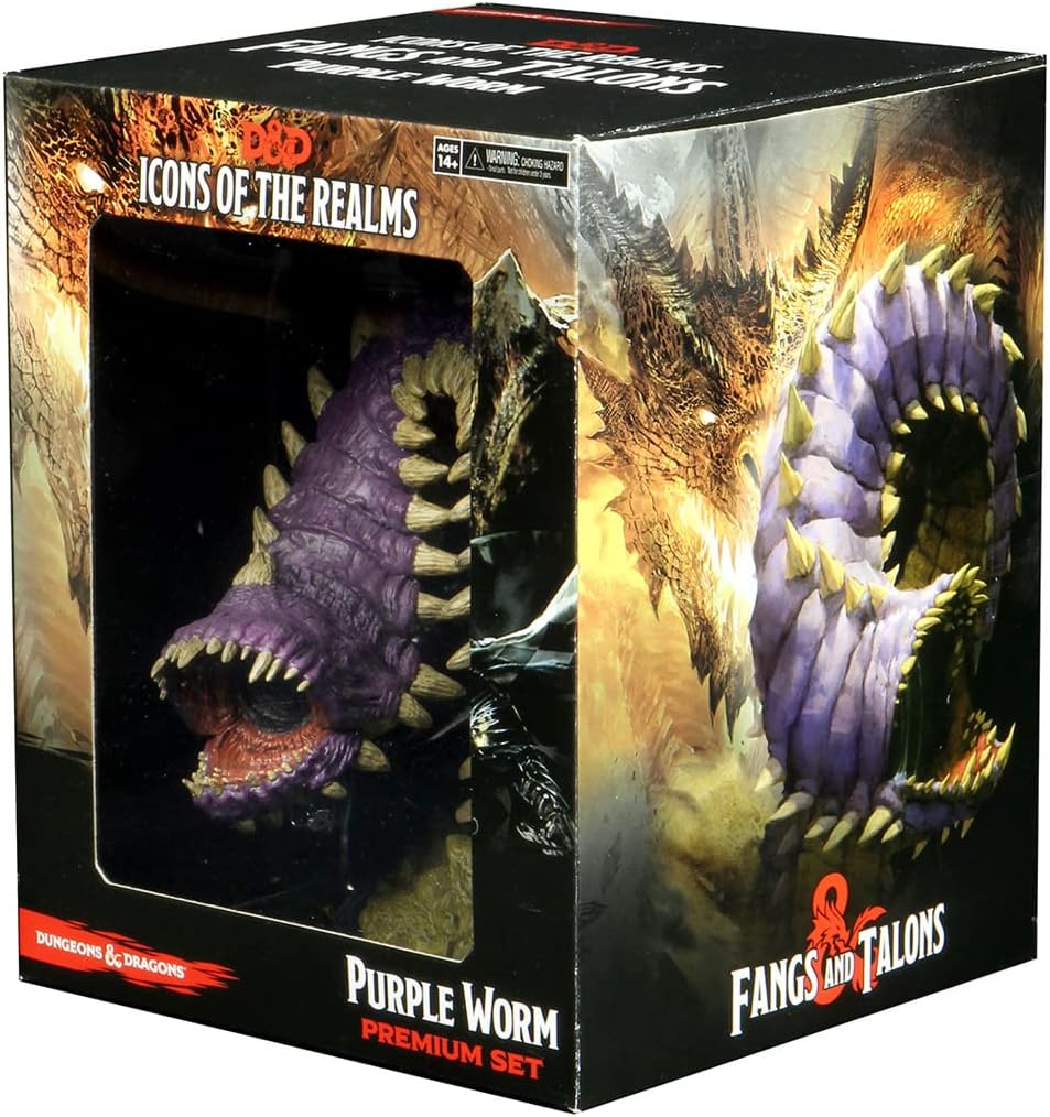D&D Icons of The Realms: Fangs and Talons - Purple Worm Premium Set